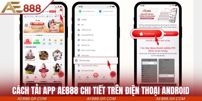 Cách tải app Ae888 đơn giản về thiết bị Android