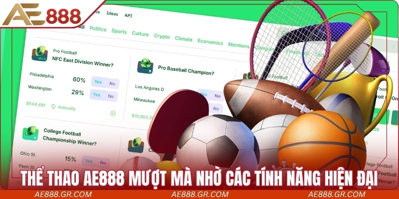 Cược thể thao AE888 mượt mà nhờ các tính năng hiện đại