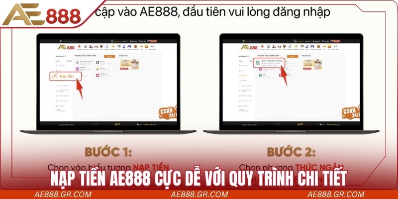 Nạp tiền AE888 cực dễ với quy trình chi tiết từng bước rõ ràng